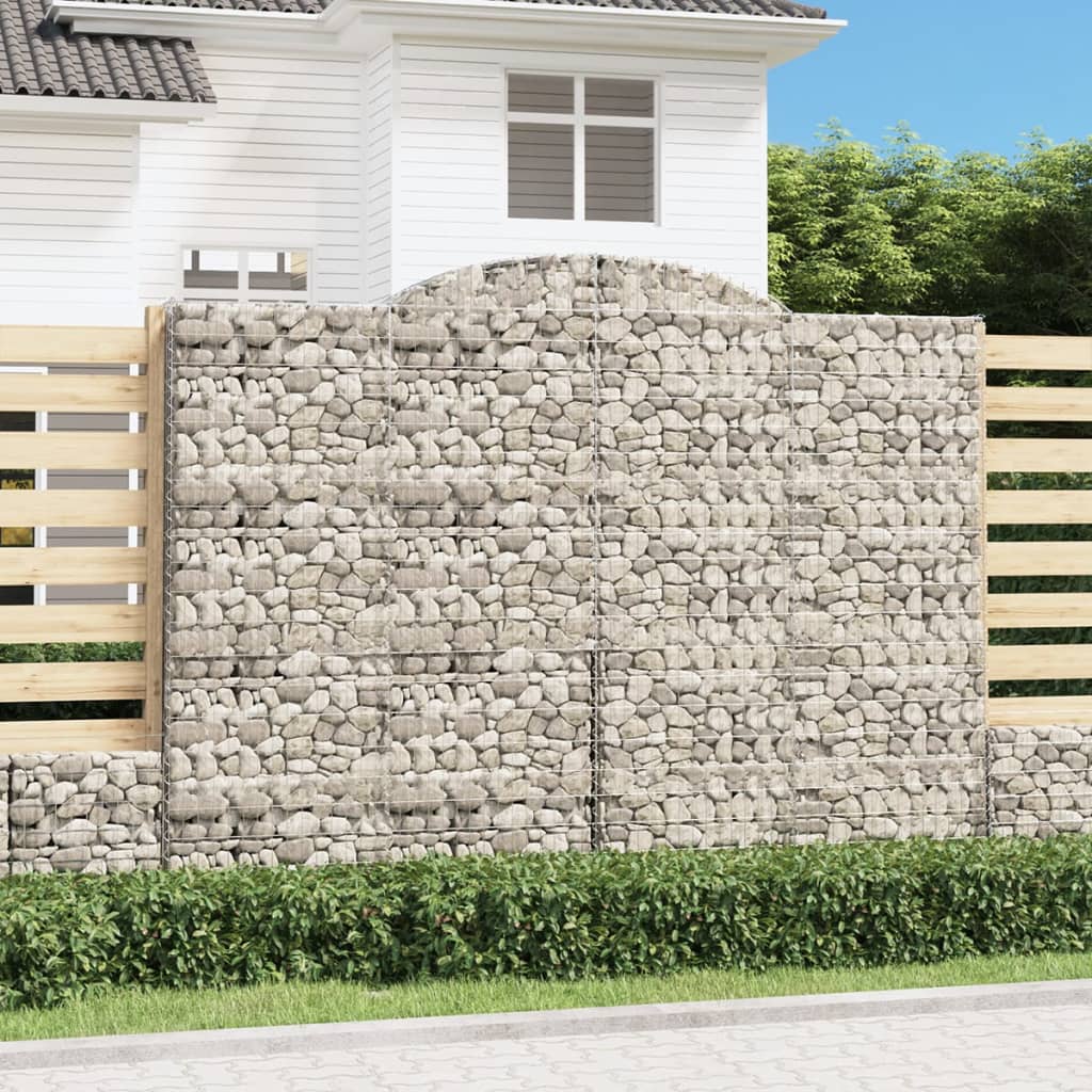 Cestas De Gaviones 6 Uds Forma De Arco Hierro 300x50x220/240 Cm_1