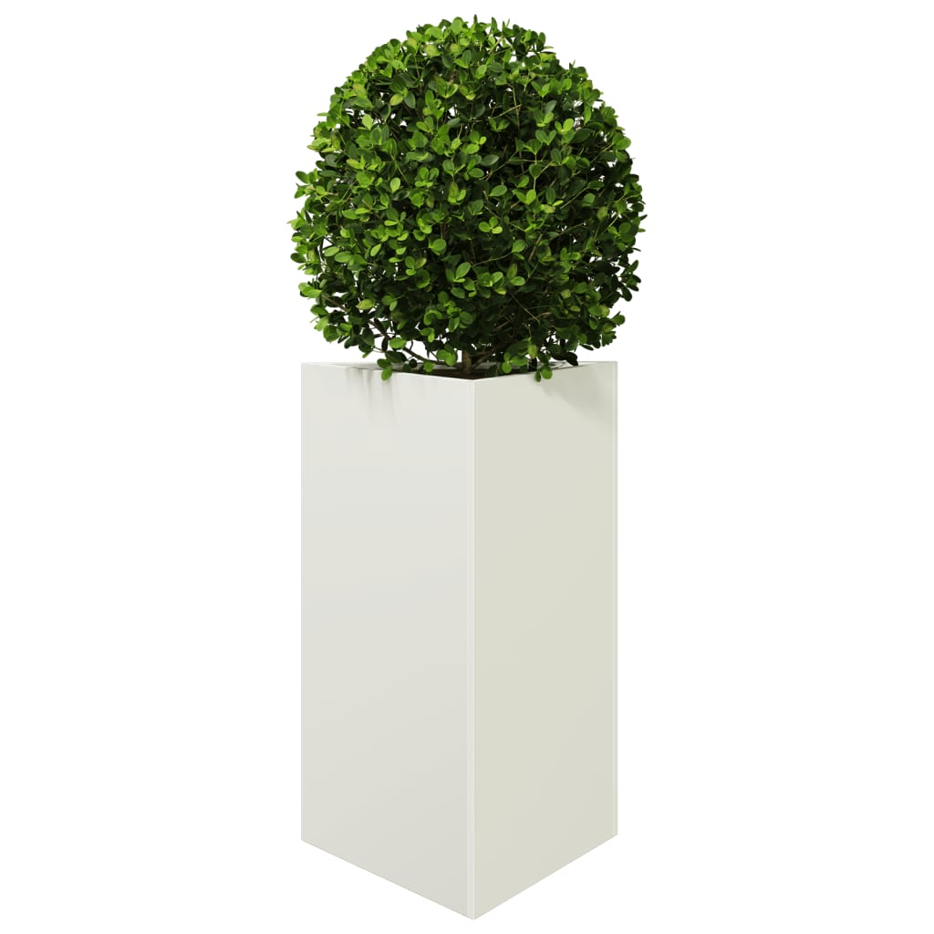 Jardinera Triangular Acero Blanco 50x43x75 Cm_2