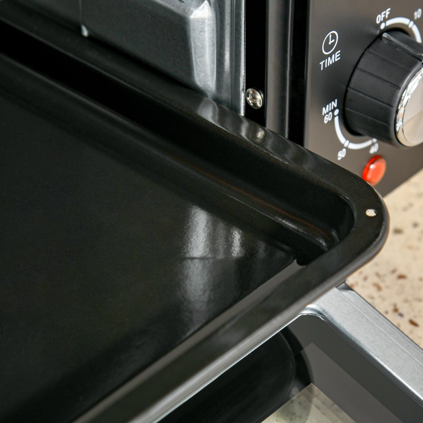 Homcom Horno Eléctrico De Sobremesa De 21l 1400w Con Temporizador Negro_3