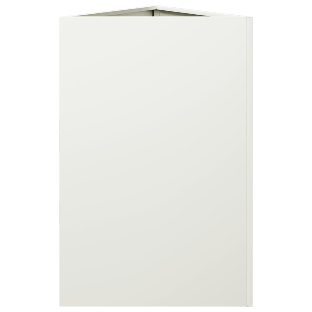 Jardinera Triangular Acero Blanco 50x43x75 Cm_4