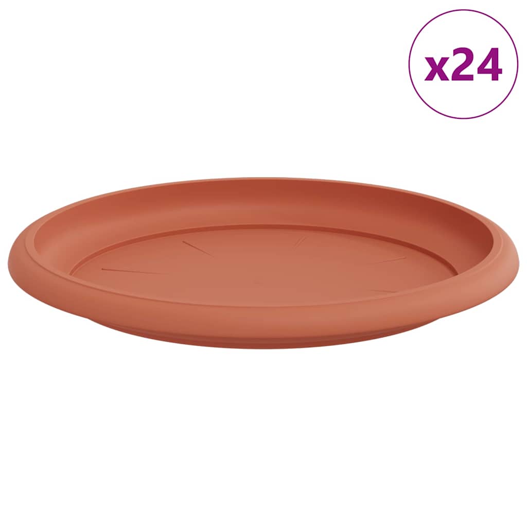 Bandeja Redonda Para Flores 24 Pcs Rojo Ladrillo Ø 14 X 2 Cm_0