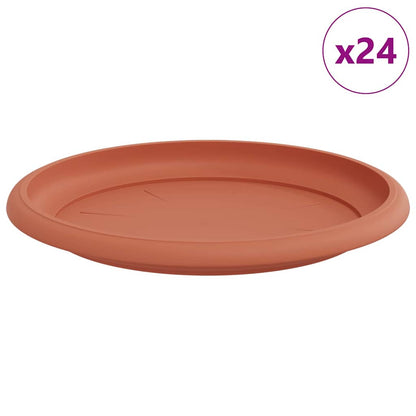 Bandeja Redonda Para Flores 24 Pcs Rojo Ladrillo Ø 14 X 2 Cm_0