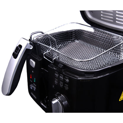 Freidora Eléctrica Compacta, 2,5 L,cubeta Desmontable Lavable, Antiadherente,libre Bpa Mesko Ms4908 1800w_4
