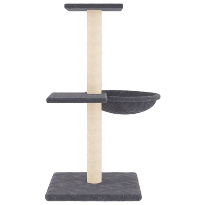 Rascador Para Gatos Con Postes De Sisal Gris Oscuro 72 Cm_3