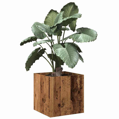 Jardinera De Madera Contrachapada Madera Vieja 40x40x40 Cm_1