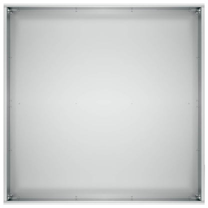 Macetero De Jardín Plateado 60 X 60 X 20 Cm Acero Galvanizado_3