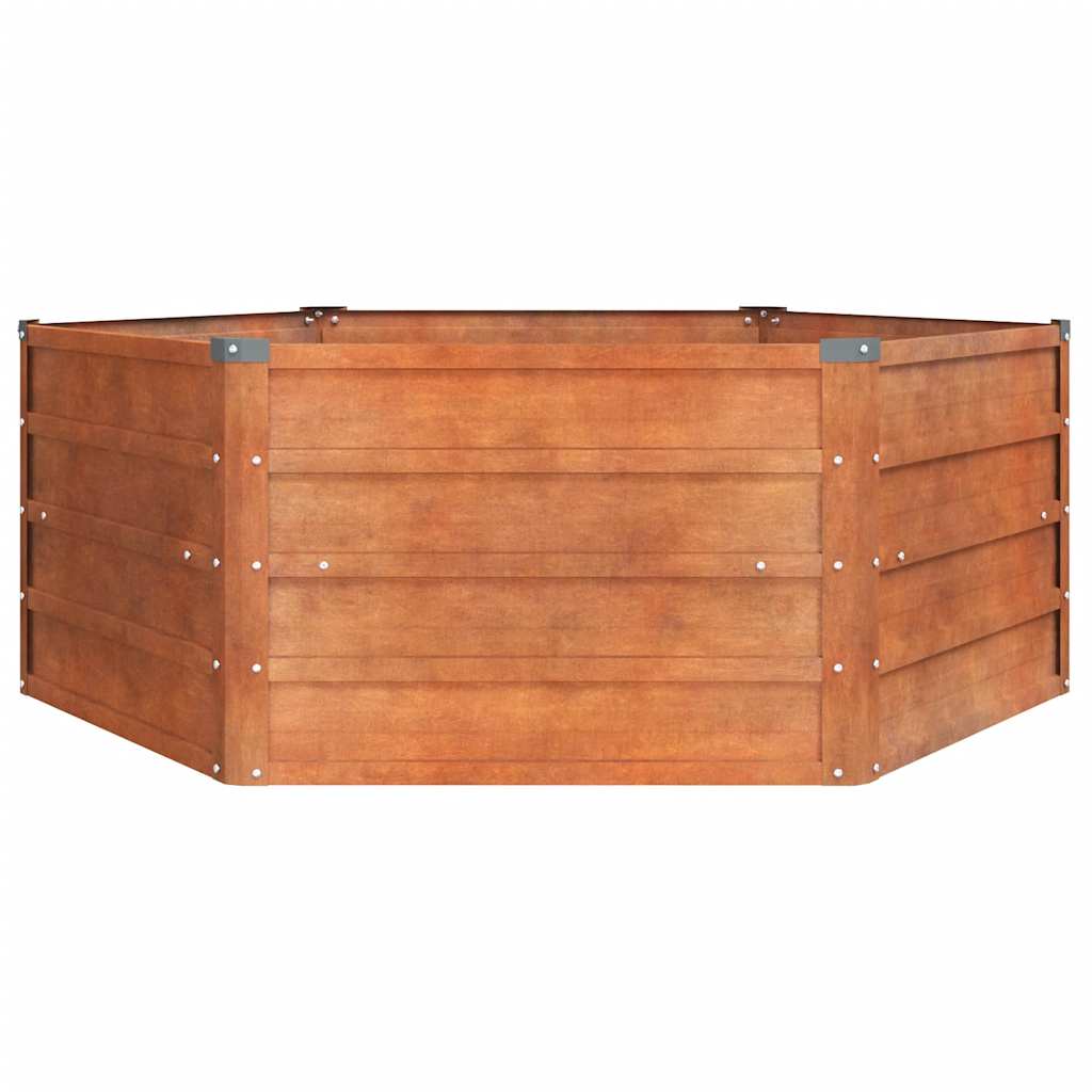 Arriate Oxidado De Acero Corten 129x129x45 Cm_3