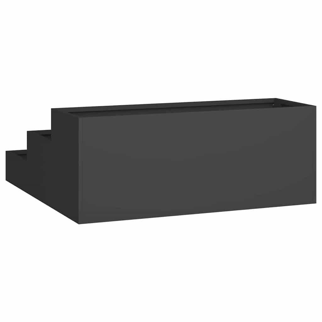 Macetero De Jardín Negro 90 X 90 X 35 Cm Acero Laminado En Frío_4