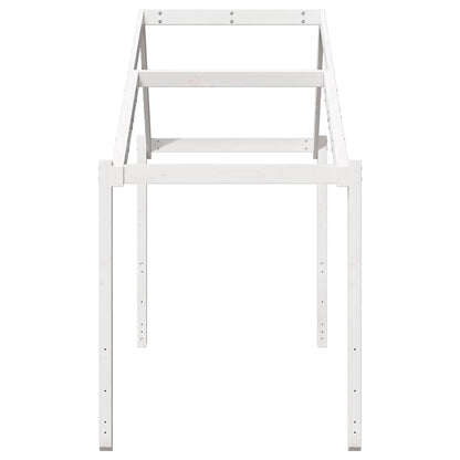 Techo De Cama Infantil Madera Maciza Blanco 213x85,5x144,5 Cm_4