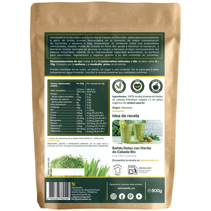 Hierba De Cebada En Polvo Bio 500g_4