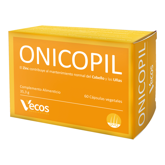 Onicopil Vecos 60 Cápsulas | Cabello, Piel Y Uñas | Biotina, Zinc Y Aminoácidos_0