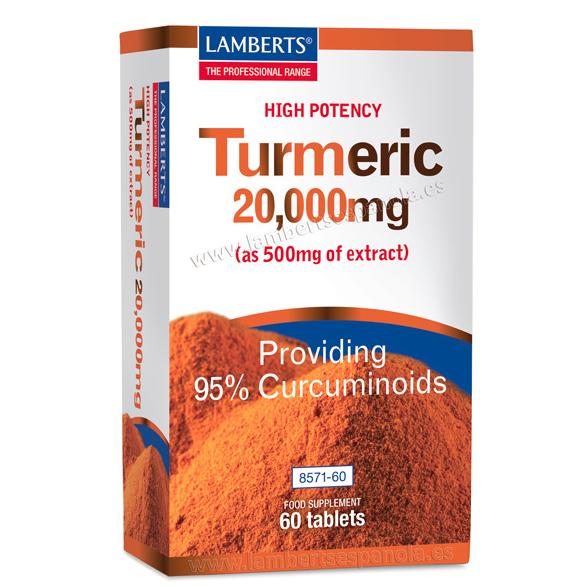 Cúrcuma 20.000 mg Lamberts 120 tabletas