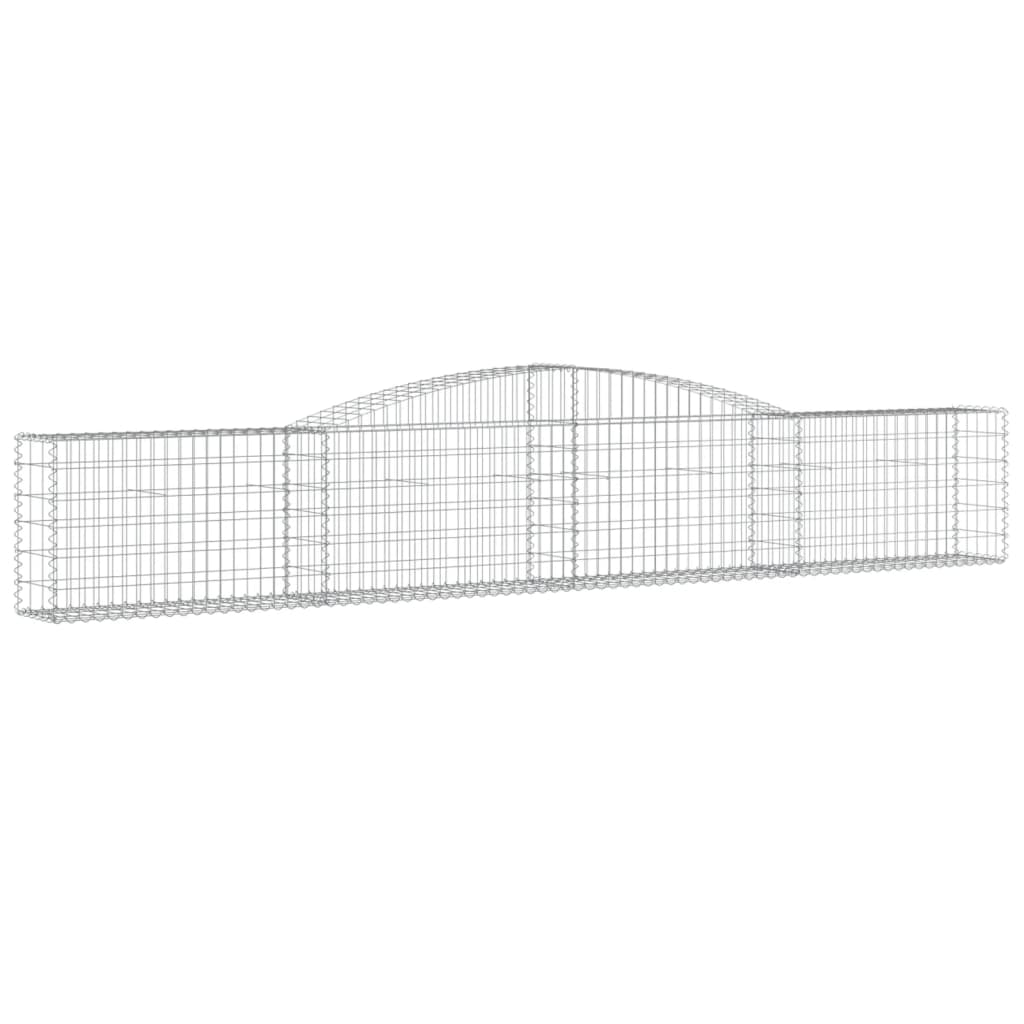 Cestas De Gaviones 6 Uds Forma De Arco Hierro 400x30x60/80 Cm_2