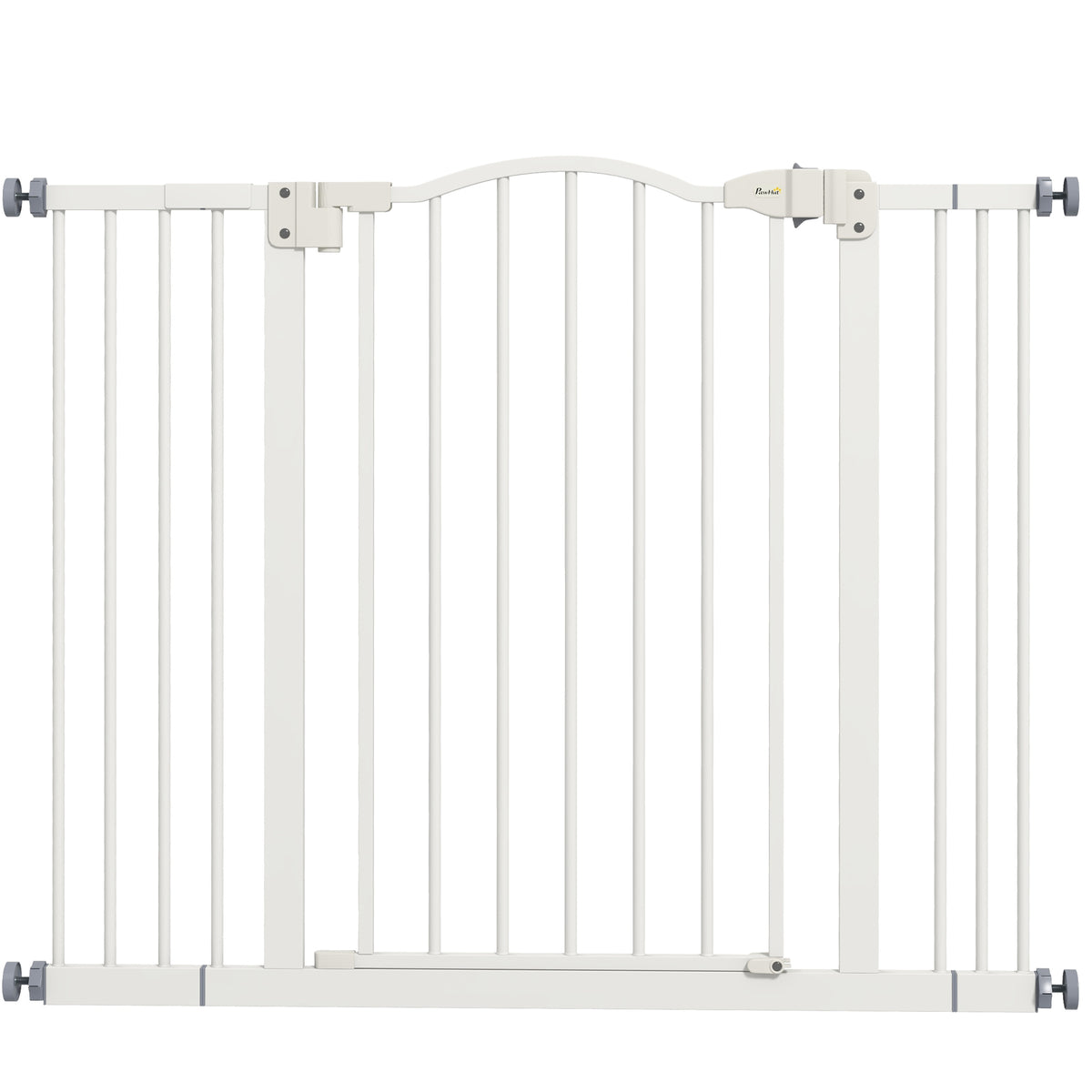 Pawhut Barrera Para Perros Con Ancho Ajustable 74-100 Cm Blanco_0