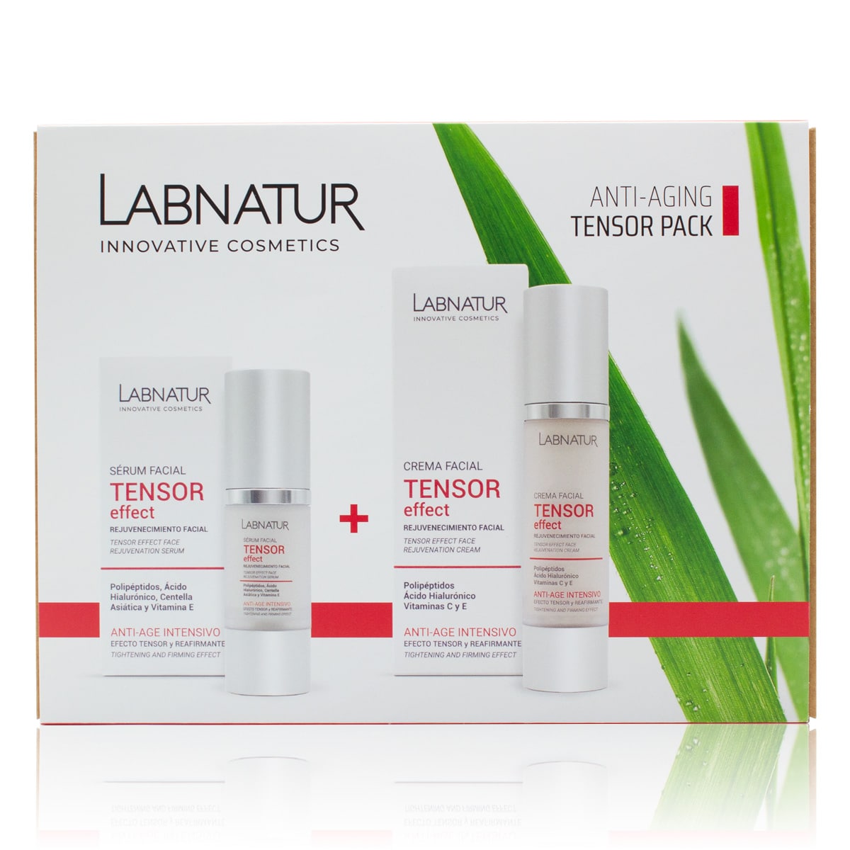 Pack Anti-Aging Tensor Effect Labnatur | Sérum Facial y Crema Facial | Polipéptidos y Ácido Hialurónico | Vegano_0