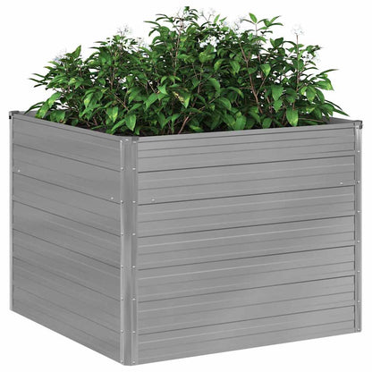 Jardinera Elevada 100x100x77 Cm Acero Galvanizado Gris_4