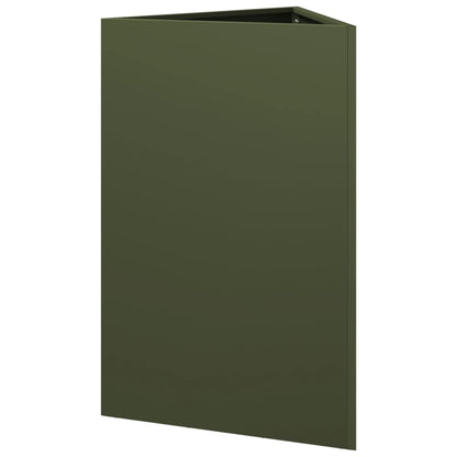 Jardinera Triangular Acero Verde Oliva 50x43x75 Cm_5
