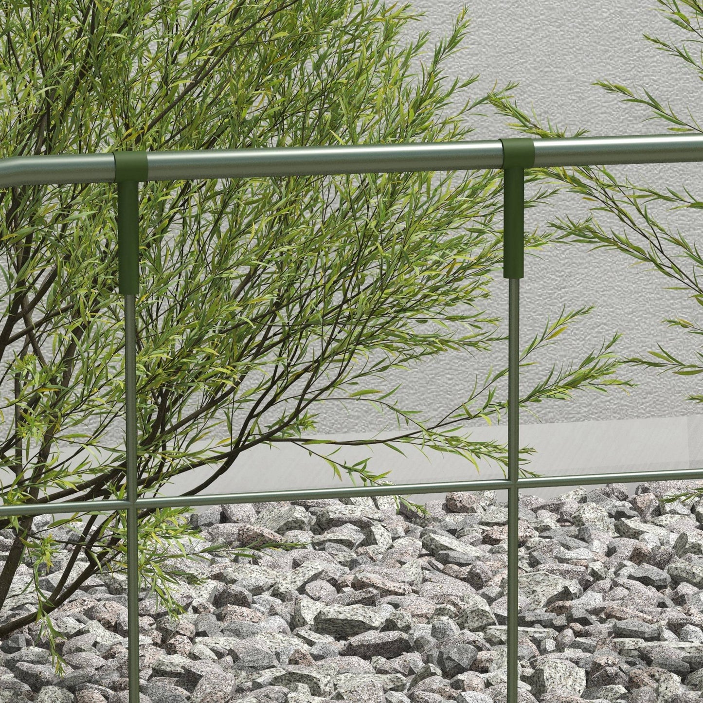 Outsunny Juego De 4 Enrejados De Jardín Con Marco De Acero 40x90 Cm Verde_3
