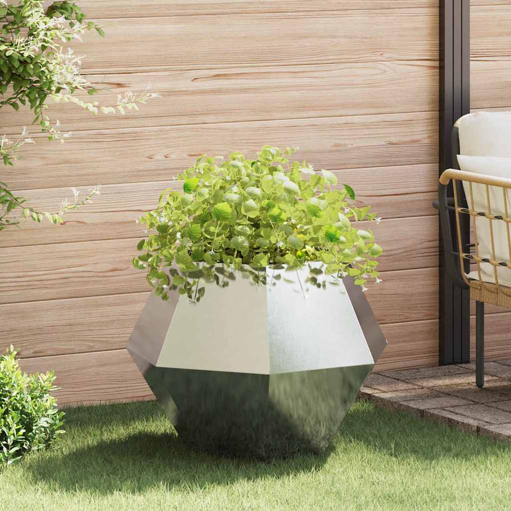 Jardinera Plateado 75 X 75 X 60 Cm Acero Inoxidable_1