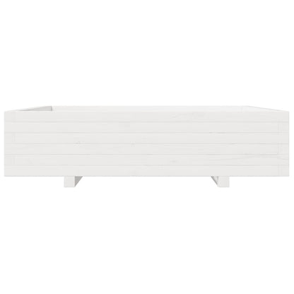 Jardinera Madera Maciza De Pino Blanco 100x100x26,5 Cm_4