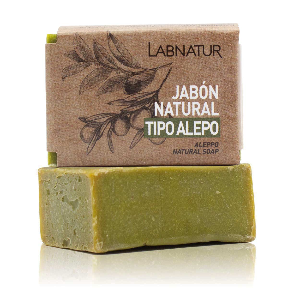 Jabón Natural Tipo Alepo Labnatur 100 g | Nutre y Purifica | Piel Sensible o Mixta | Vegano_0