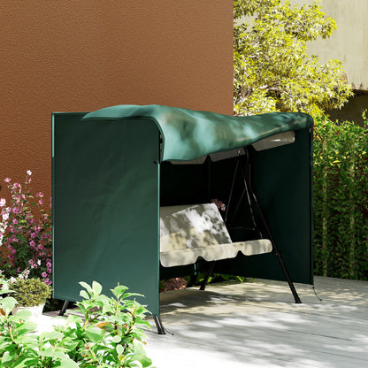Cubierta Para Columpio Outsunny Verde Oscuro 205x124x164cm_4