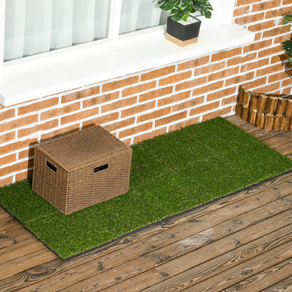 Outsunny Césped Artificial De 10 Piezas 30x30 Cm Altura De Hierba 20 Mm Verde_4