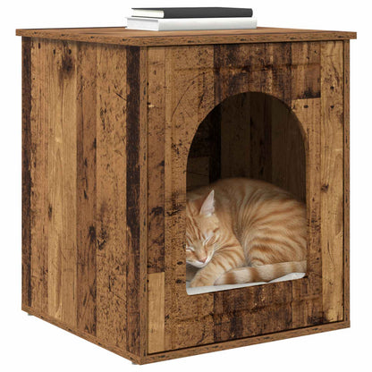 Casa Para Gatos Madera Vieja 53 X 52 X 62 Cm_2