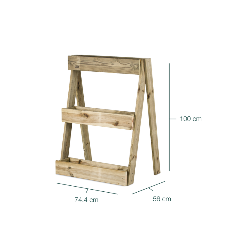Jardinera Vertical Madera Tratada Exterior Stand Line Island 3B Hortalia_5