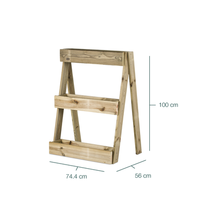 Jardinera Vertical Madera Tratada Exterior Stand Line Island 3B Hortalia_5