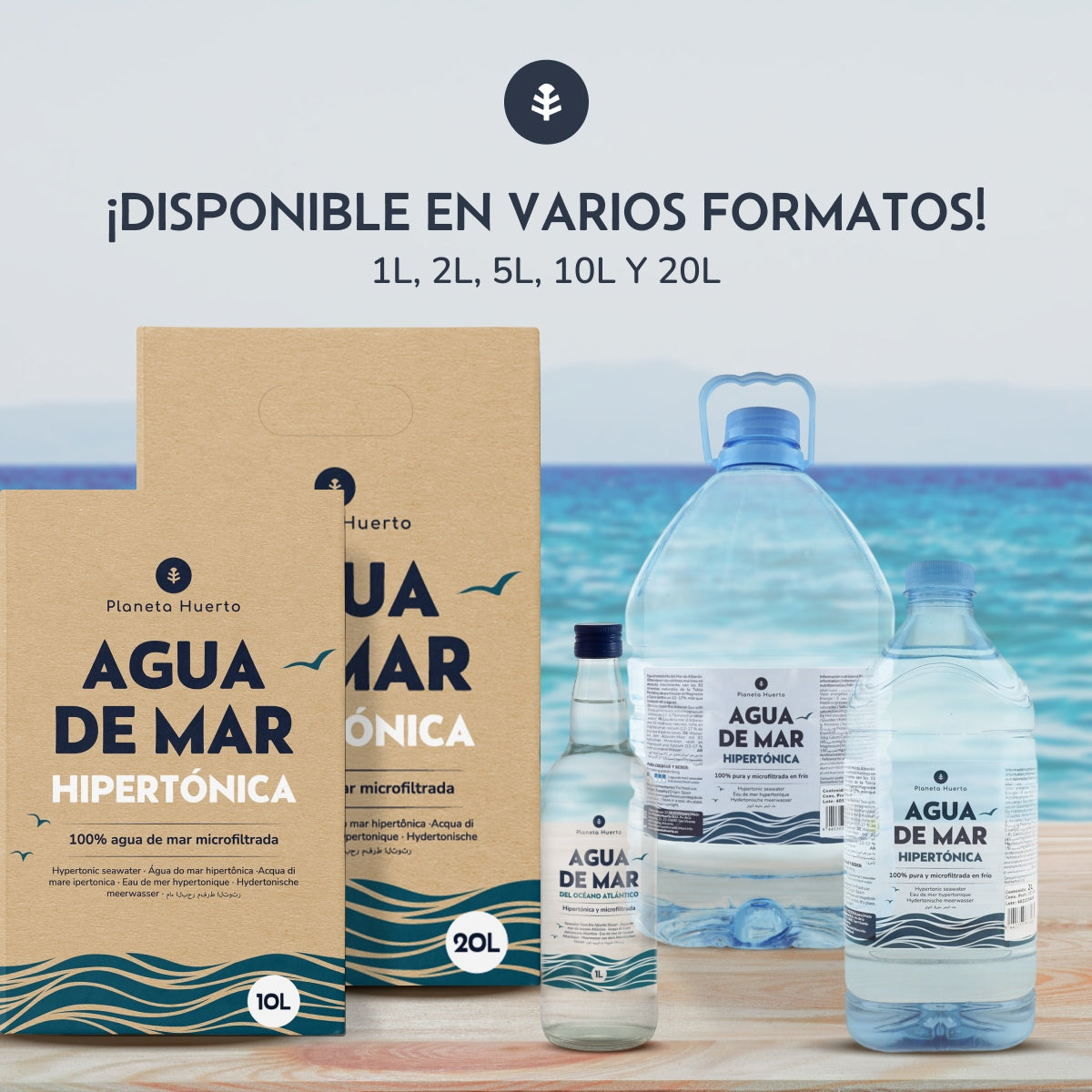 Agua De Mar Hipertónica Planeta Huerto 5 L