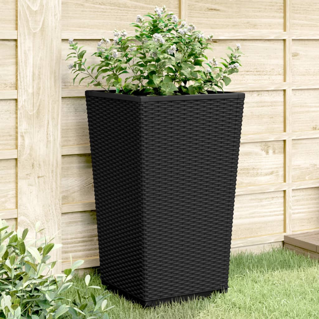 Jardineras 2 Unidades Pp Negro 32,5x32,5x57 Cm_1