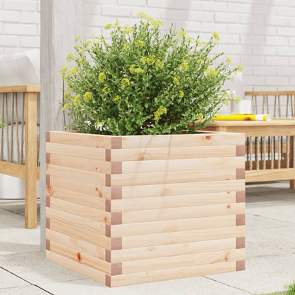 Jardinera De Madera Maciza De Pino 50x50x45,5 Cm_1