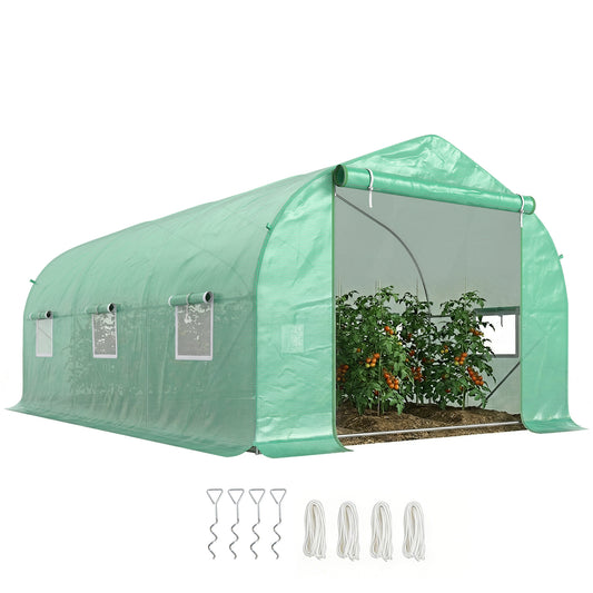 Invernadero Outsunny Verde 450x300x205 Cm Acero_0