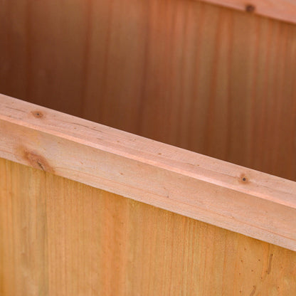 Outsunny Jardinera Con Enrejado Madera Arriate Para Trepadora 70x28x117cm Marrón_4