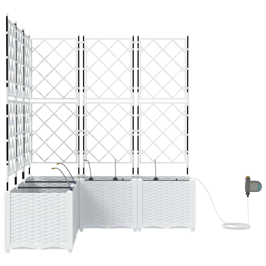 Macetero De Jardín 5 Uds. Blanco 120 X 120 X 142 Cm Pp_5