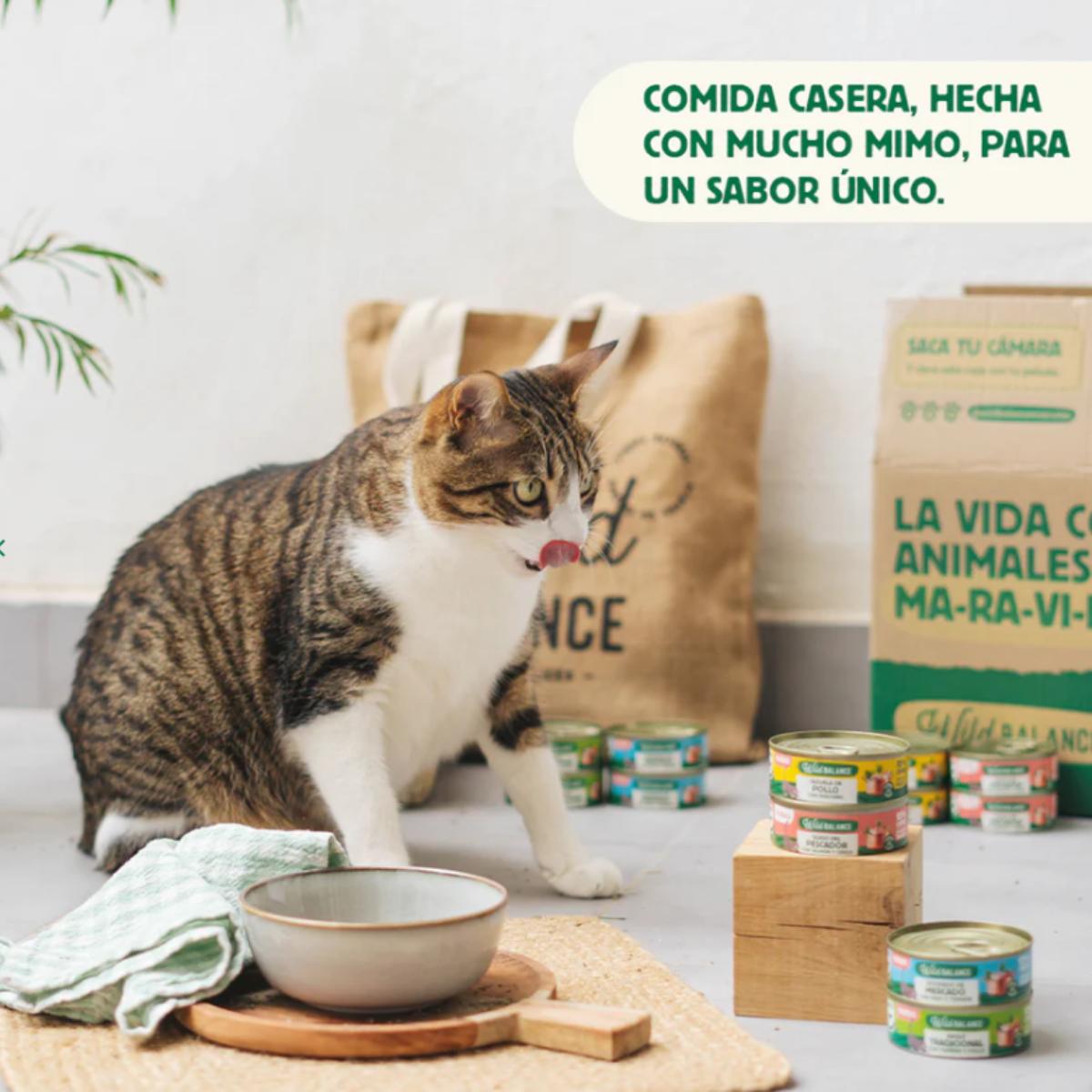 Lata completa Ragut Tradicional de Ternera y Pollo para Gatos Wild Balance 80 g