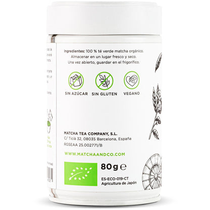 Té Matcha Ceremonial 100% ecológico Matcha &amp; CO 80 g