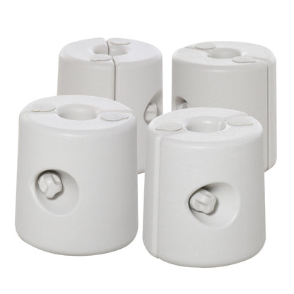 Soportes Para Pabellón Outsunny Pe Blanco 24x24x25 Cm_0