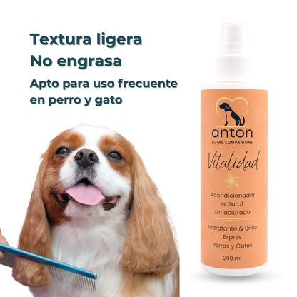 Acondicionador sin aclarado para el cuidado del pelaje de perros y gatos – Pack 3 x 200 ml_2