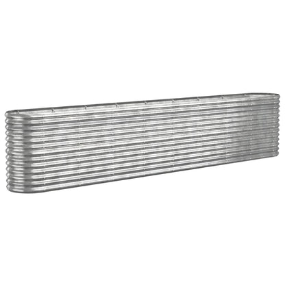 Jardinera Arriate Acero Galvanizado Plata 332x40x68 Cm_0