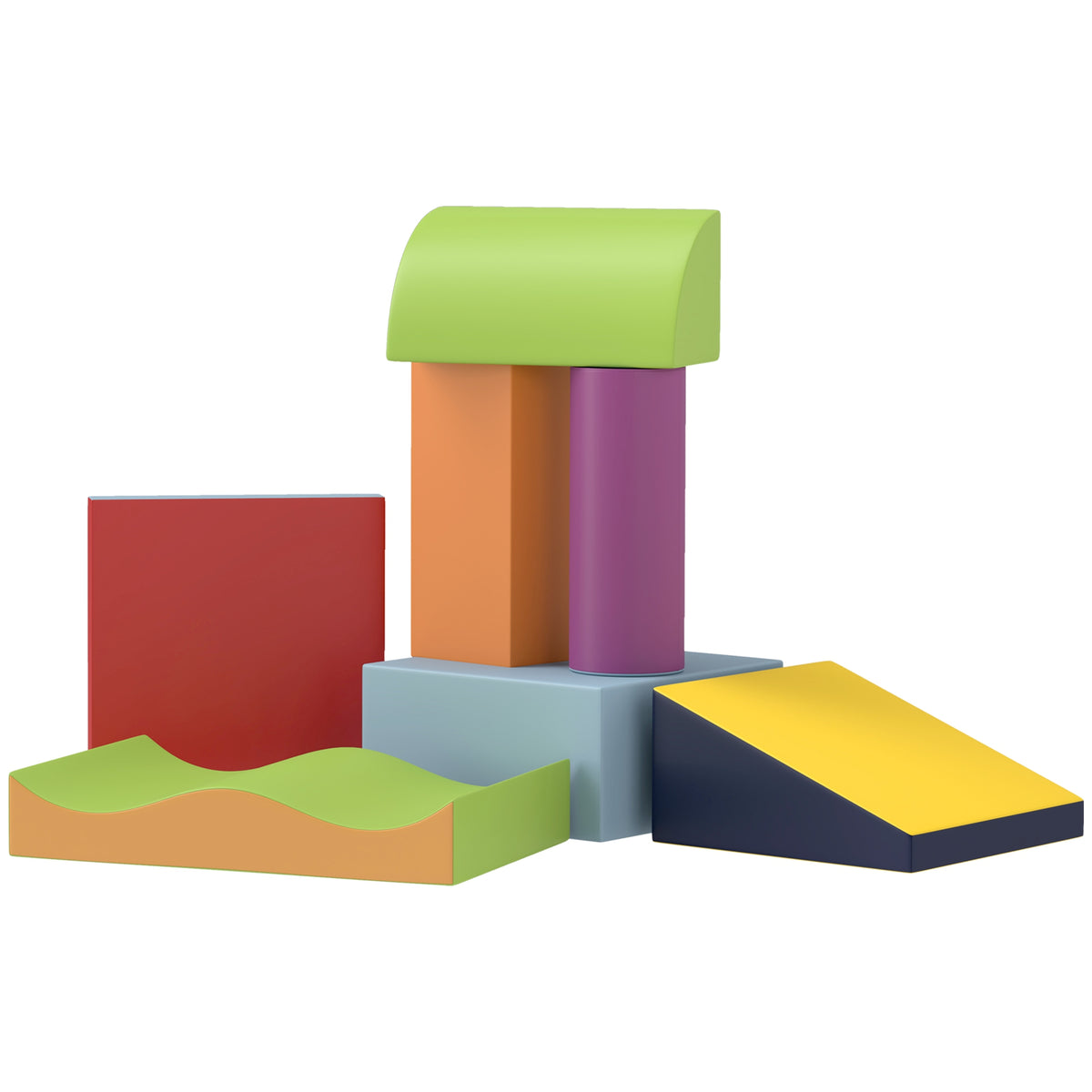 Bloques De Espuma Homcom Pu, Epe Multicolor 60x40x11 Cm_0