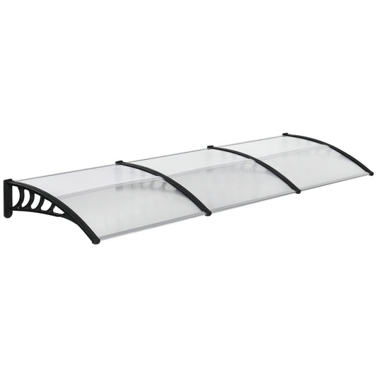 Tejadillo De Protección Para Puertas Outsunny 300x96x27cm Transparente_0
