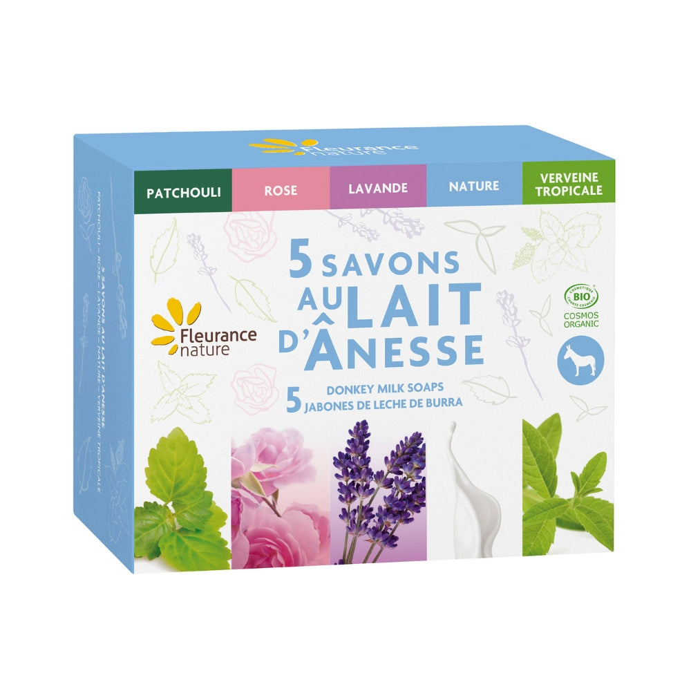 Cofre De 5 Jabones Con Leche De Burra Eco Fleurance Nature 100g_0