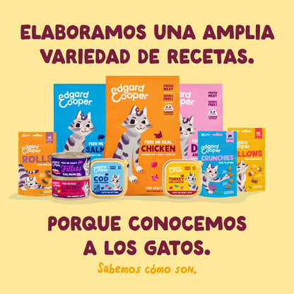 Filetes de pollo con pavo para gatos Edgard &amp; Cooper 70 g