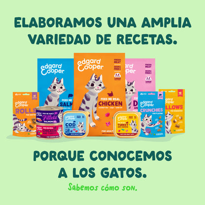 Filetes de salmón y caballa para gatos Edgard &amp; Cooper 70 g