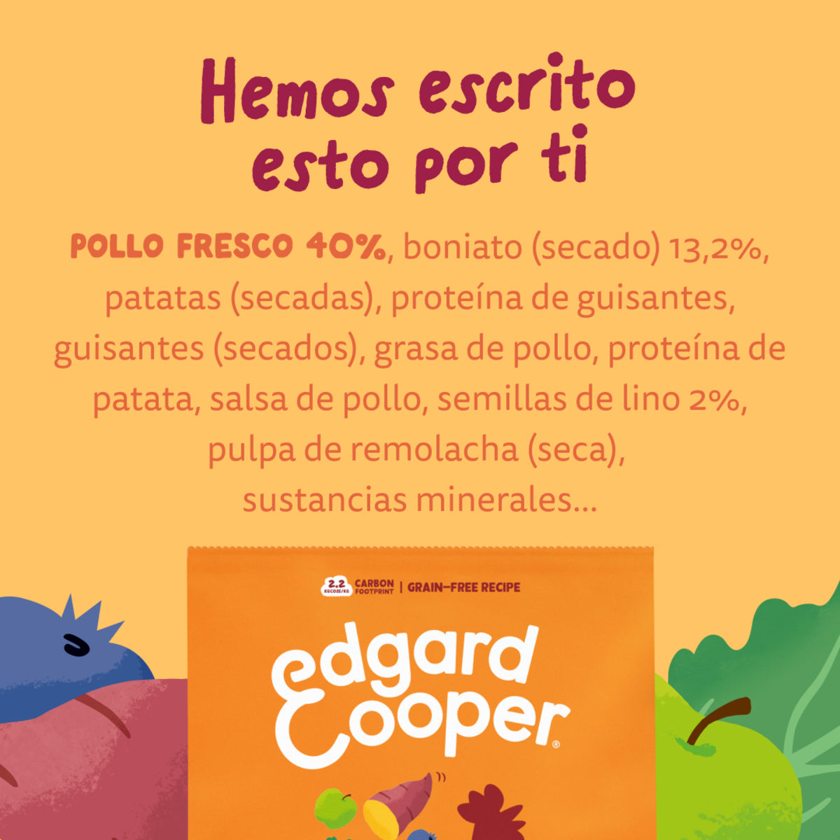 Pienso para perros Pollo de corral Edgard & Cooper 7 kg