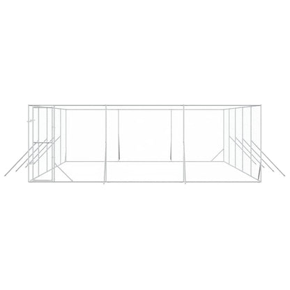 Perrera De Exterior Acero Galvanizado Plateado 6x10x2 M_4