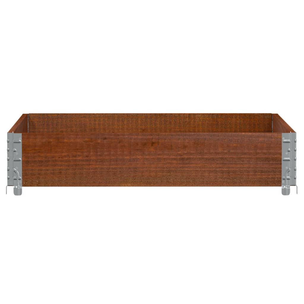 Jardinera De Madera Maciza De Pino Marrón 100x100 Cm_2