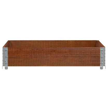 Jardinera De Madera Maciza De Pino Marrón 100x100 Cm_2